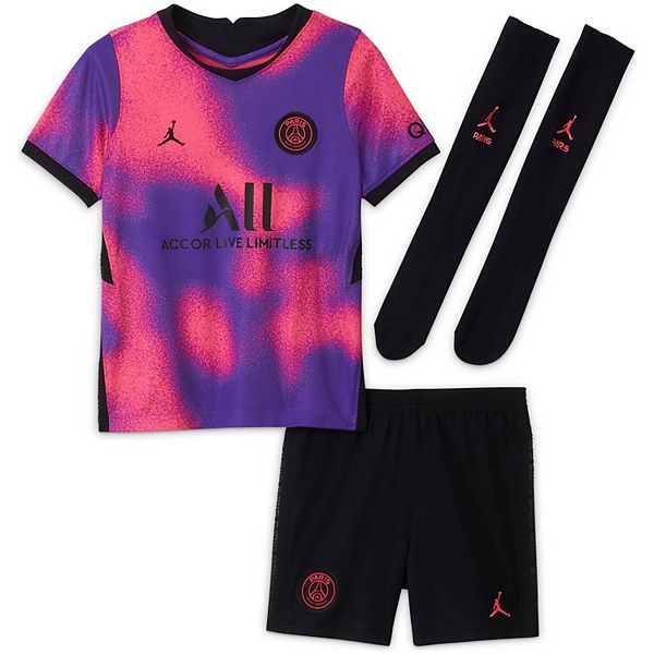 Youth Nike Pink/Purple Paris Saint-Germain 2020/21 Fourth Jersey Kit