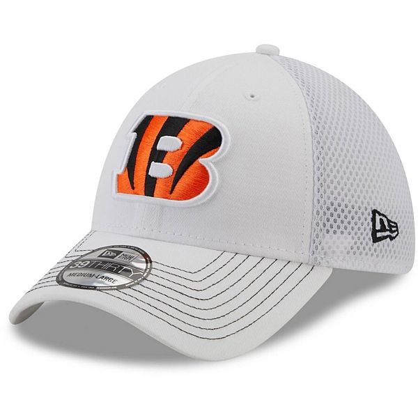 Men's Cincinnati Bengals New Era White Team White Out 39THIRTY Flex Hat