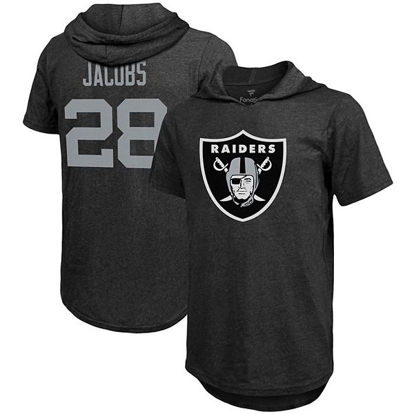 Josh Jacobs Las Vegas Raiders Men's Black Distressed Name & Number  Tri-Blend T-Shirt