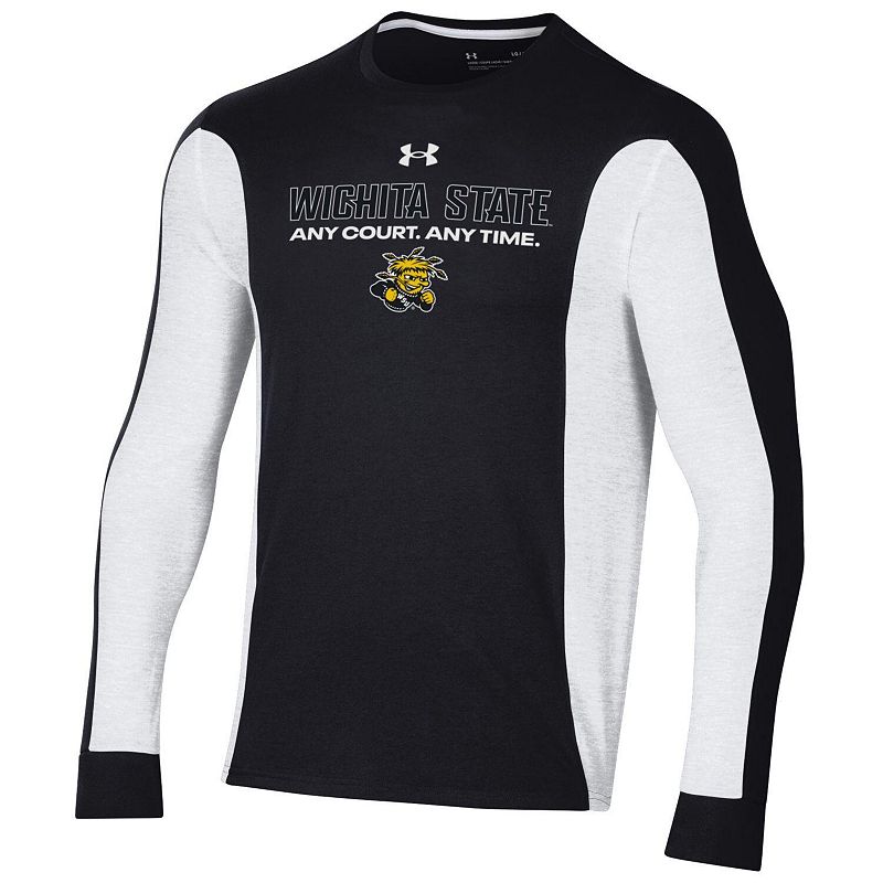 Mens Under Armour Black Wichita State Shockers On-Court Shooter Bench Long