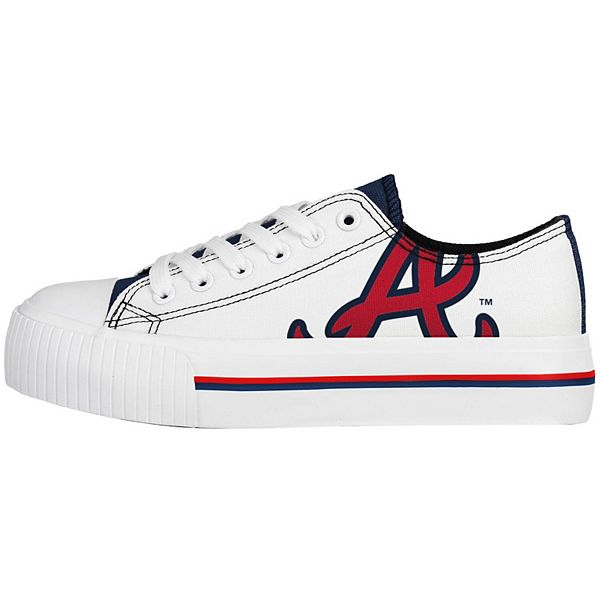 Atlanta Braves MLB Men And Women Low Top Tie-Dye Canvas Shoe For