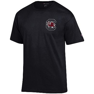Men's Champion Black South Carolina Gamecocks Team Stack 2-Hit T-Shirt