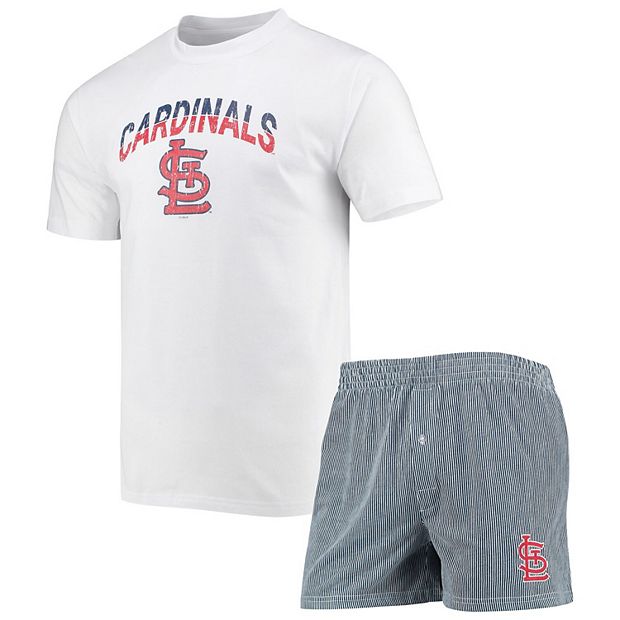 Concepts Sport Men's White, Navy St. Louis Cardinals Big and Tall