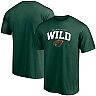 Men's Fanatics Branded Green Minnesota Wild Team Logo Lockup T-Shirt