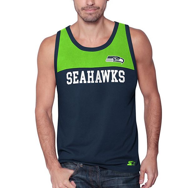 Lids Seattle Seahawks Starter Logo Touchdown Fashion Tank Top - College  Navy/Neon Green