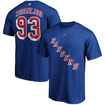 Men's Fanatics Branded Mika Zibanejad Blue New York Rangers Big & Tall Name & Number T-Shirt