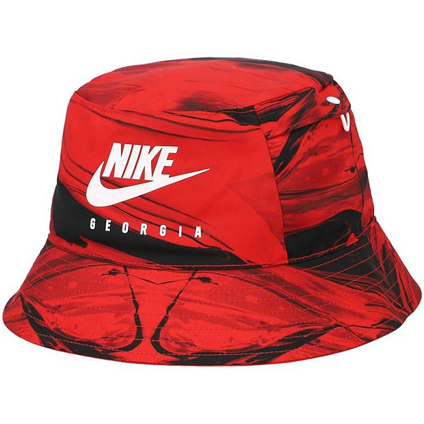 Nike red bucket hat hotsell