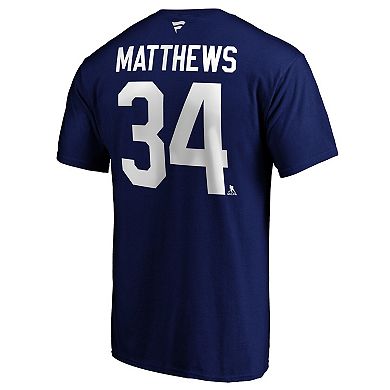 Men's Fanatics Branded Auston Matthews Blue Toronto Maple Leafs Big & Tall Name & Number T-Shirt