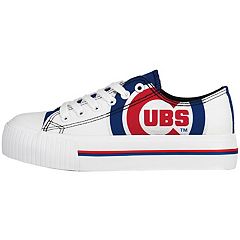 Women's FOCO Chicago Cubs Glitter Sneakers in White