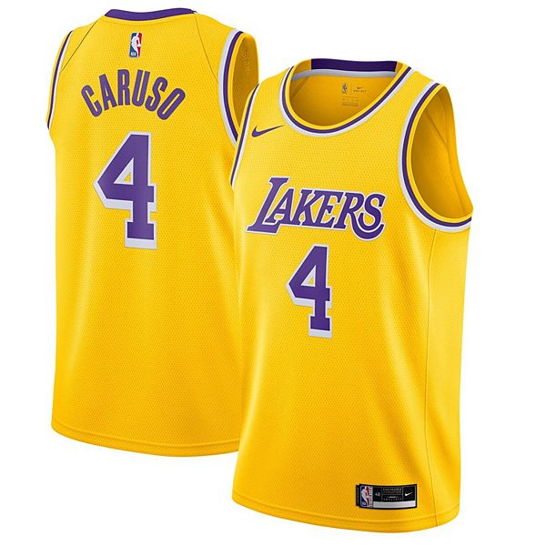 Men's Nike Alex Caruso Yellow Los Angeles Lakers 2020/21 ...