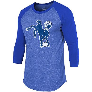 Men's Fanatics Branded Quenton Nelson Royal Indianapolis Colts Team Player  Name & Number Tri-Blend Raglan