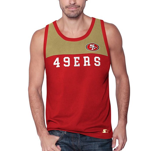 Men's Starter Scarlet/Gold San Francisco 49ers Touchdown Fashion Tank Top