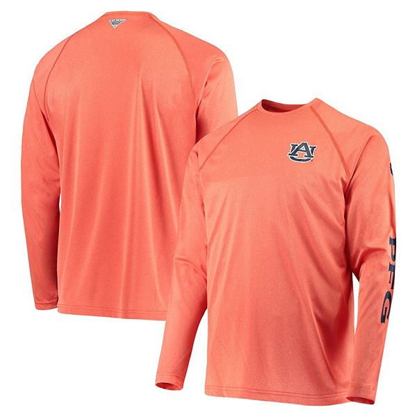 Men's Columbia Orange Auburn Tigers PFG Terminal Tackle Omni-Shade Long  Sleeve T-Shirt