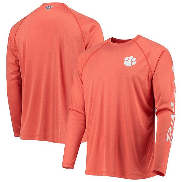 Lids Tennessee Volunteers Columbia PFG Terminal Tackle Omni-Shade UPF 50  Long Sleeve Hooded Top - Orange