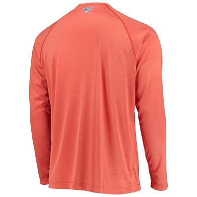 Men's Columbia Orange Clemson Tigers PFG Terminal Tackle Omni-Shade Long Sleeve T-Shirt
