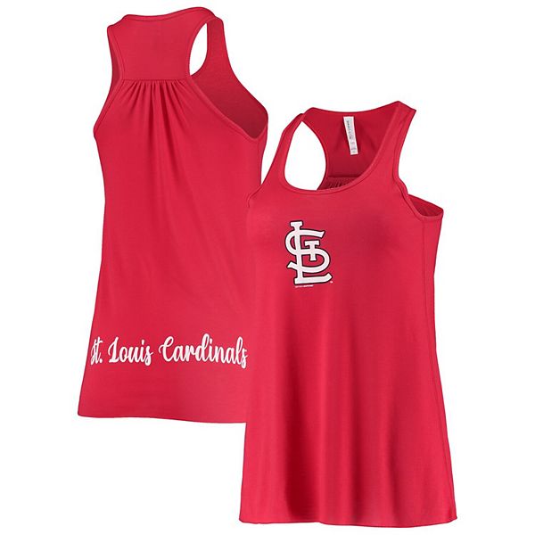 Women's Soft As A Grape Red St. Louis Cardinals Front & Back Tank Top