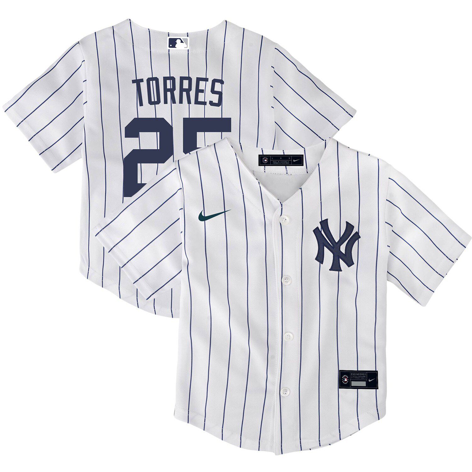 Women’s New York Yankees Gleyber Torres White 2020 Home Replica Jersey