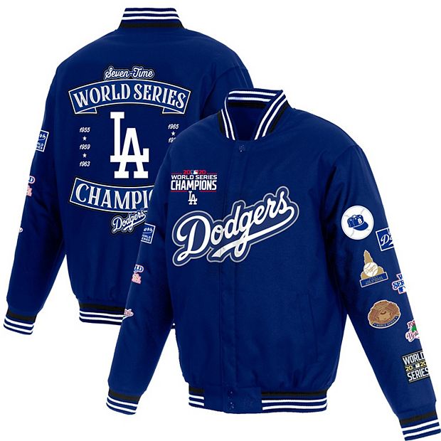 Men's JH Design Royal Los Angeles Dodgers 2020 World Series Champions  Poly-Twill Full-Snap Jacket