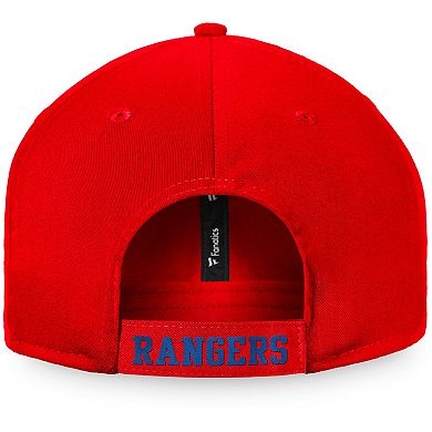 Men's Fanatics Branded Red New York Rangers Core Adjustable Hat