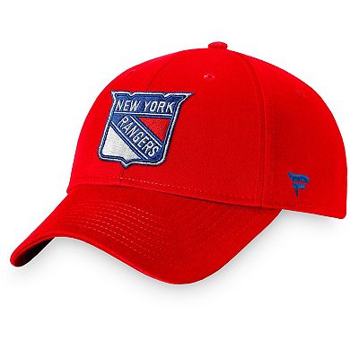 Men's Fanatics Branded Red New York Rangers Core Adjustable Hat