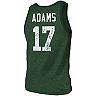 Men's Majestic Threads Davante Adams Heathered Green Green Bay Packers Name & Number Tri-Blend Tank Top