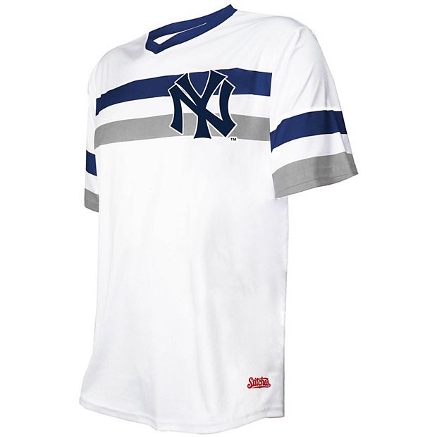 Men's Stitches White New York Yankees Cooperstown Collection V