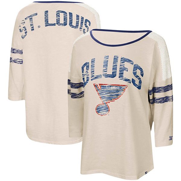 Women's Starter Oatmeal St. Louis Blues Highlight 3/4 Sleeve T-Shirt