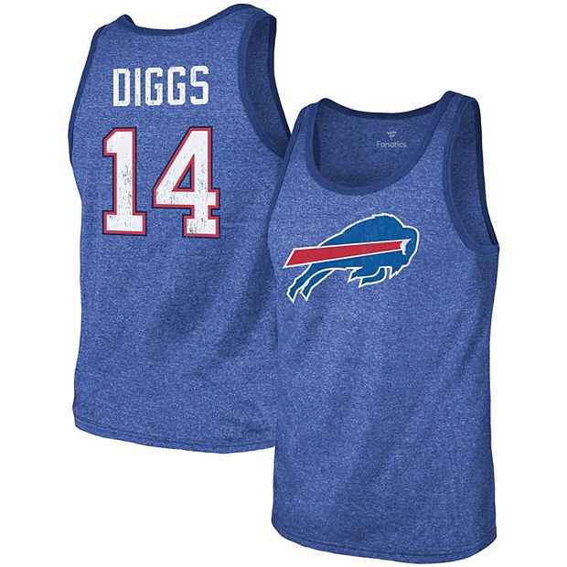 Men's Majestic Threads Stefon Diggs Heathered Royal Buffalo Bills