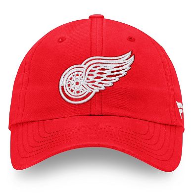 Men's Fanatics Branded Red Detroit Red Wings Core Primary Logo Adjustable Hat