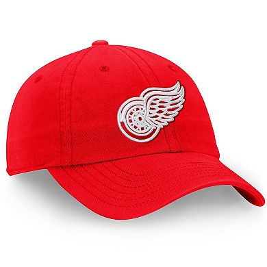 Men's Fanatics Branded Red Detroit Red Wings Core Primary Logo Adjustable Hat