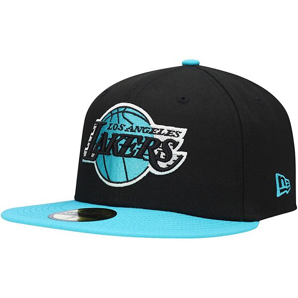 Los Angeles Lakers New Era Two-Tone 59FIFTY Fitted Hat - Light Blue/Brown