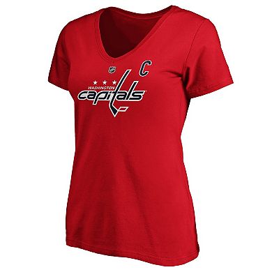 Women's Fanatics Branded Alexander Ovechkin Red Washington Capitals Plus Size Name & Number Scoop Neck T-Shirt