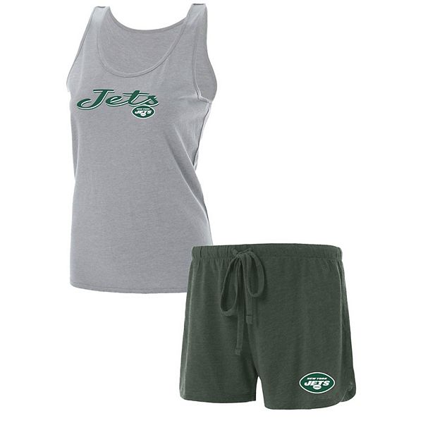 New York Jets Youth Heathered Gray Long Sleeve T-Shirt & Pants Sleep Set Size: Large