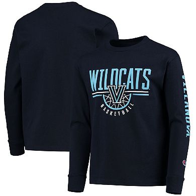 Youth Champion Navy Villanova Wildcats Basketball Long Sleeve T-Shirt