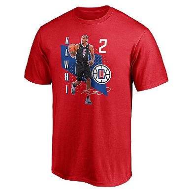 Men's Fanatics Branded Kawhi Leonard Red LA Clippers Pick & Roll T-Shirt