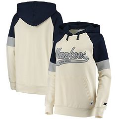 Lids New York Yankees Fanatics Branded Women's Striped Arch Pullover Hoodie  - White
