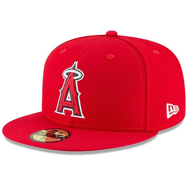Men's New Era Red Los Angeles Angels 60th Anniversary Authentic