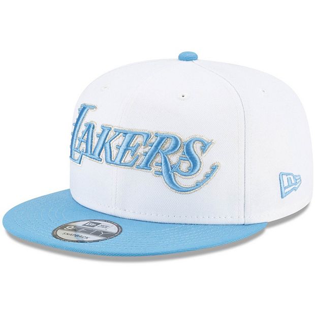 Men's New Era White/Light Blue Los Angeles Lakers City Edition 2.0 9FIFTY  Snapback Hat