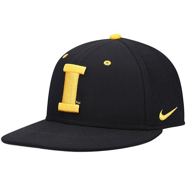 Men's Nike Black Iowa Hawkeyes Baseball True Performance Fitted Hat