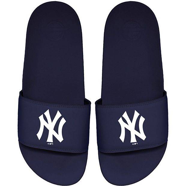 Men's ISlide Navy New York Yankees Primary Motto Slide Sandals