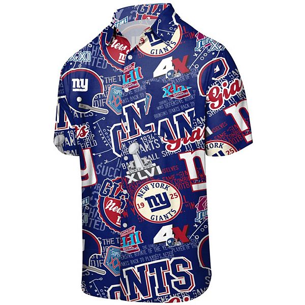 Men's NFL x Staple Blue New York Giants Split Logo Pullover Hoodie Size: Large