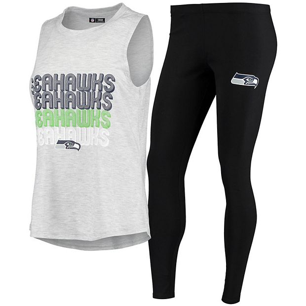 Women's Concepts Sport Heathered Gray/Black Seattle Seahawks