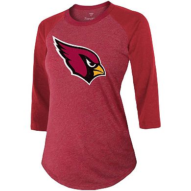 Women's Fanatics Branded Kyler Murray Cardinal Arizona Cardinals Team Player Name & Number Tri-Blend Raglan 3/4-Sleeve T-Shirt