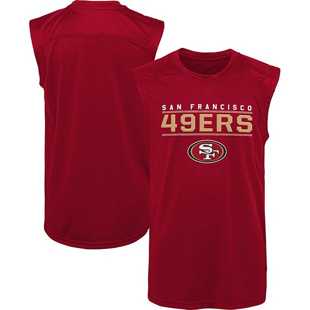 Youth Scarlet San Francisco 49ers Competitor Muscle Tank Top