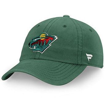 Men's Fanatics Branded Green Minnesota Wild Core Primary Logo Adjustable Hat