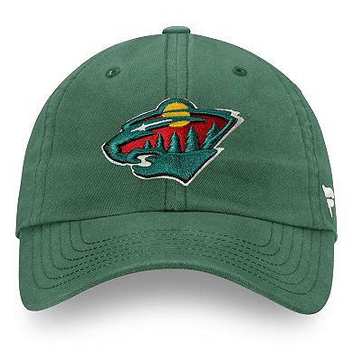 Men's Fanatics Branded Green Minnesota Wild Core Primary Logo Adjustable Hat