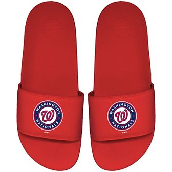 Men's ISlide Red Washington Nationals Primary Motto Slide Sandals