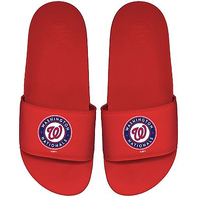 Men's ISlide Red Washington Nationals Primary Motto Slide Sandals
