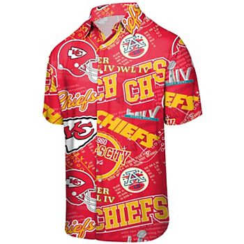 FOCO Men's Red Kansas City Chiefs Thematic Button-Up Shirt - Red