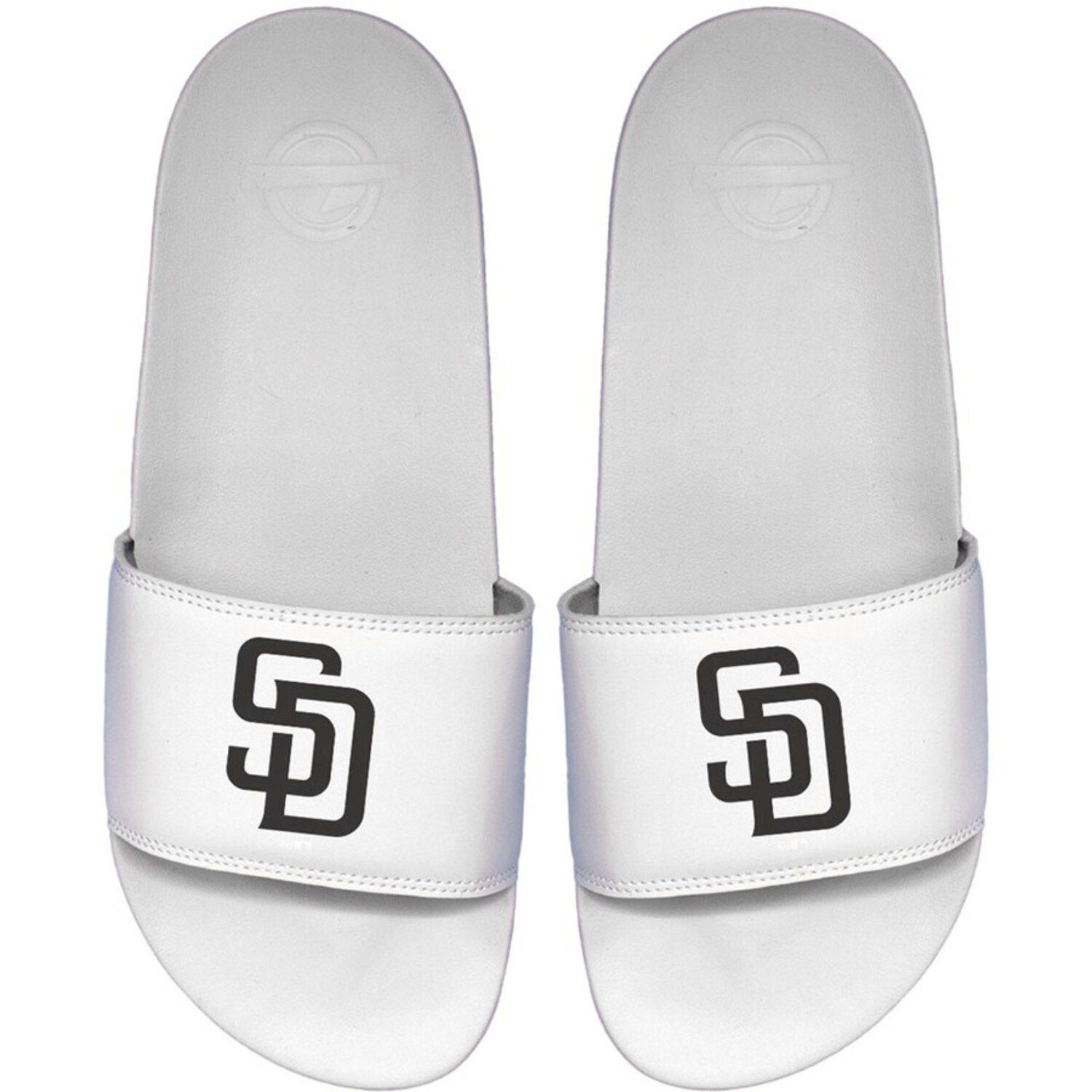 Image for Unbranded Men's ISlide White San Diego Padres Primary Motto Slide Sandals at Kohl's.
